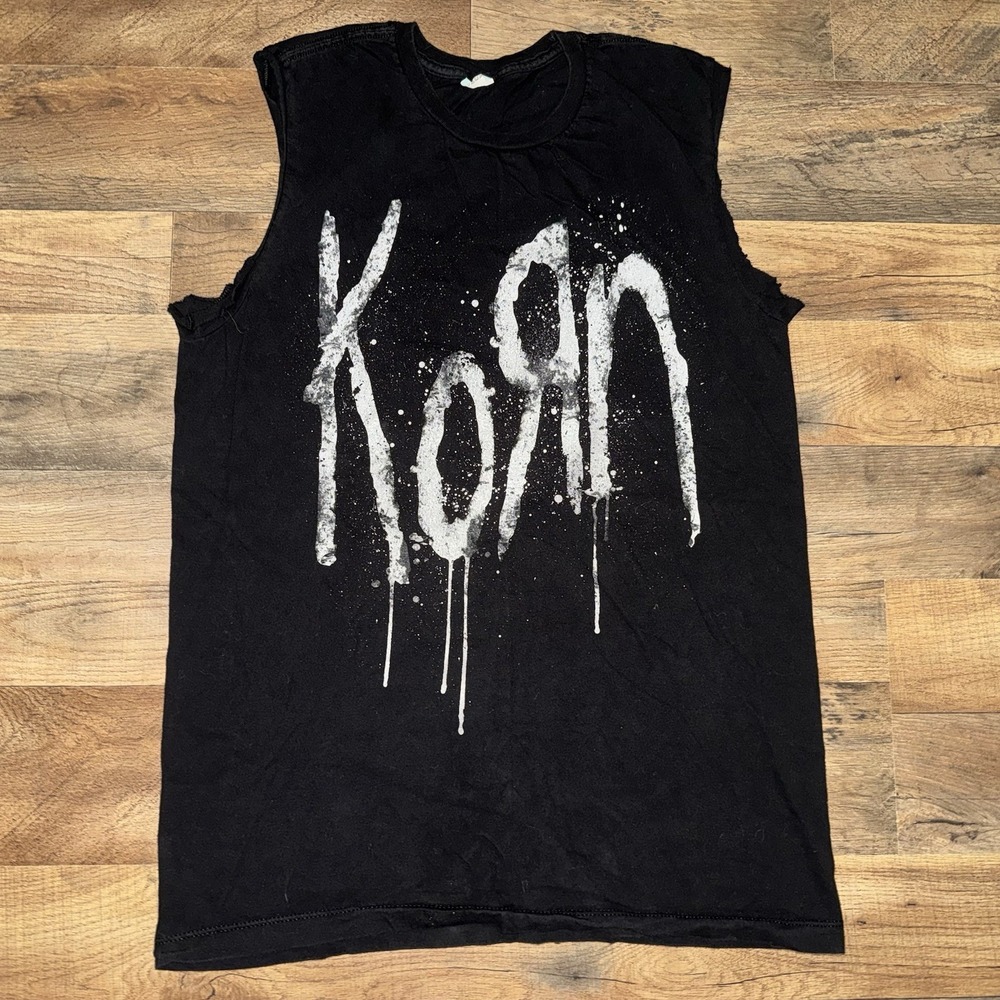 Korn Still A Freak Black and White Graphic Tank Top No Size Tag